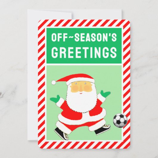 サッカーのクリスマスが楽しくなる シーズンカード (正面)