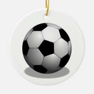 サッカーのクリスマスのオーナメント セラミックオーナメント
