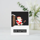 サッカーのクリスマスの休日のはがき シーズンポストカード (スタンド正面)