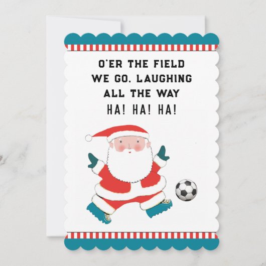 サッカーのクリスマスカード シーズンカード (正面)