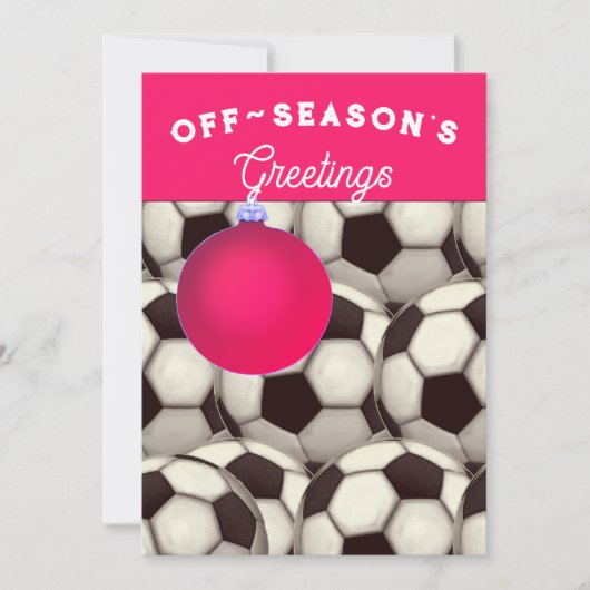 サッカーのクリスマスカード シーズンカード (正面)