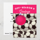 サッカーのクリスマスカード シーズンカード (正面/裏面)