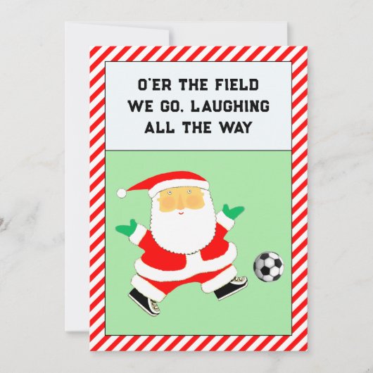 サッカーのクリスマスカード シーズンカード (正面)