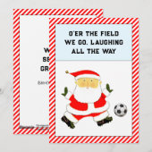 サッカーのクリスマスカード シーズンカード (正面/裏面)