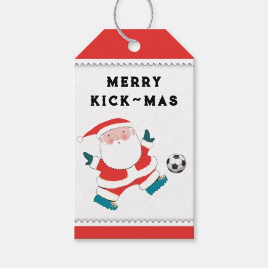 サッカーのクリスマスギフトタグ ギフトタグ (正面)