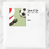 サッカーのクリスマスギフトタグ 長方形シール (バッグ)