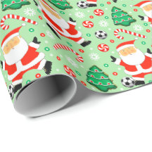 サッカーのクリスマスギフト包装紙