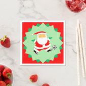 サッカーのクリスマスパーティー スタンダードカクテルナプキン (インサイチュ)