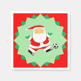 サッカーのクリスマスパーティー スタンダードカクテルナプキン
