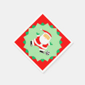 サッカーのクリスマスパーティー スタンダードカクテルナプキン (角)