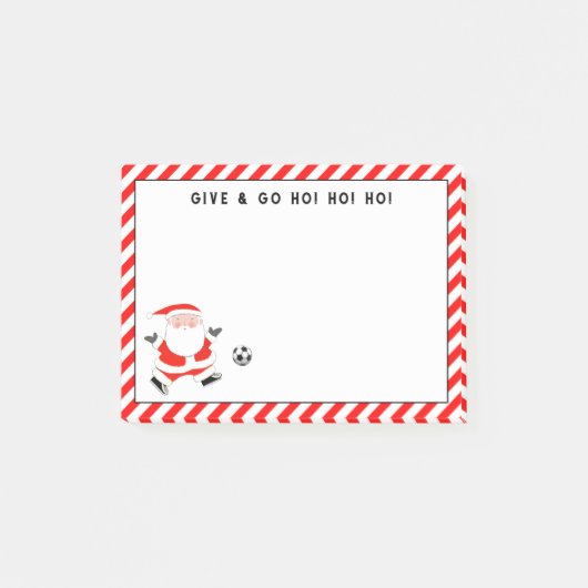 サッカーのクリスマスプレゼントのメモ ポストイット (正面)