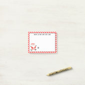 サッカーのクリスマスプレゼントのメモ ポストイット (デスク上)