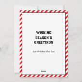 サッカーのクリスマスホリデーカード シーズンカード (裏面)