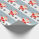 サッカーのクリスマスホリデーギフト ラッピングペーパー (角)