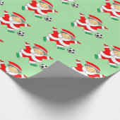 サッカーのクリスマス包装紙 ラッピングペーパー (角)