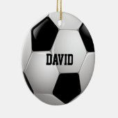 サッカーのクリスマス20XX | Personalizableのスポーツのギフト セラミックオーナメント (右)