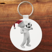 サッカーのクリスマス キーホルダー (正面)