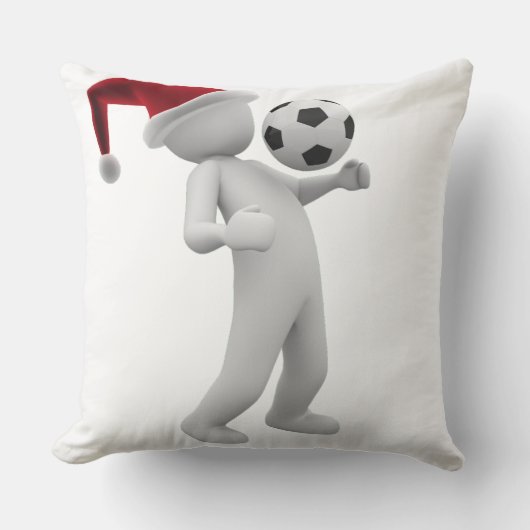 サッカーのクリスマス クッション (正面)