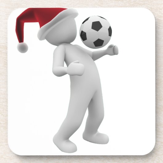 サッカーのクリスマス コースター (正面)