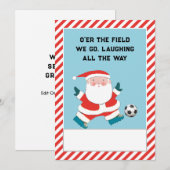 サッカーのクリスマス シーズンカード (正面/裏面)