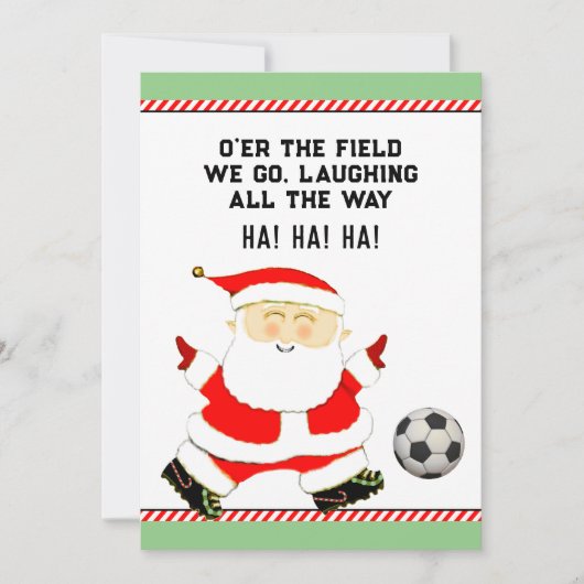 サッカーのクリスマス シーズンカード (正面)