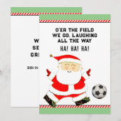 サッカーのクリスマス シーズンカード (正面/裏面)