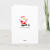 サッカーのクリスマス シーズンカード (裏面)