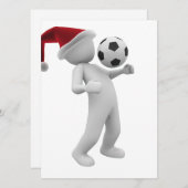 サッカーのクリスマス シーズンカード (正面/裏面)