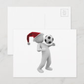 サッカーのクリスマス シーズンポストカード (正面/裏面)