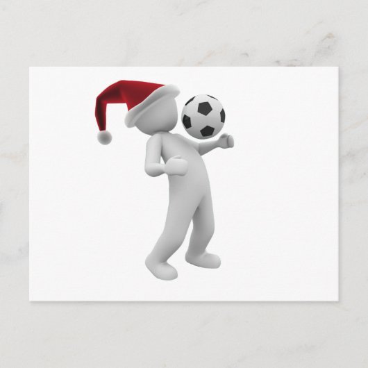 サッカーのクリスマス シーズンポストカード (正面)