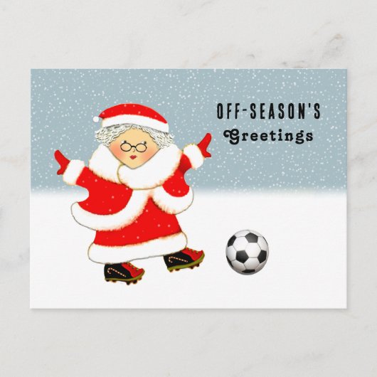 サッカーのクリスマス シーズンポストカード (正面)