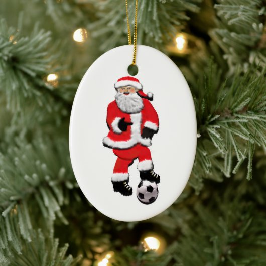 サッカーのクリスマス セラミックオーナメント (ツリー)