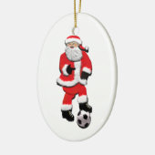 サッカーのクリスマス セラミックオーナメント (左)