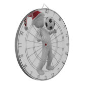 サッカーのクリスマス ダーツボード (正面左)