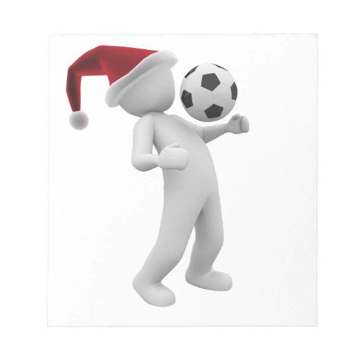 サッカーのクリスマス ノートパッド (正面)