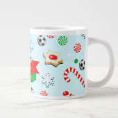 サッカーのクリスマス・ホリデー ジャンボコーヒーマグカップ (右)