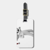 サッカーのクリスマス ラゲッジタグ (正面縦)