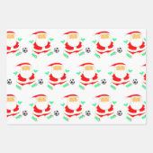 サッカーのクリスマス ラッピングペーパーシート (正面2)