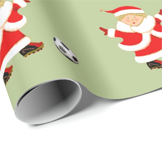 サッカーのクリスマス ラッピングペーパー (ロールコーナー)