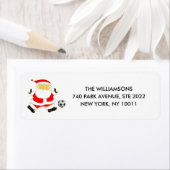 サッカーのクリスマス ラベル (インサイチュ)