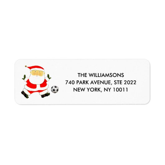 サッカーのクリスマス ラベル (正面)