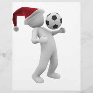 サッカーのクリスマス レターヘッド