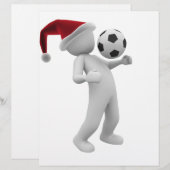 サッカーのクリスマス レターヘッド (正面/裏面)