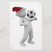 サッカーのクリスマス 便箋 (正面/裏面)