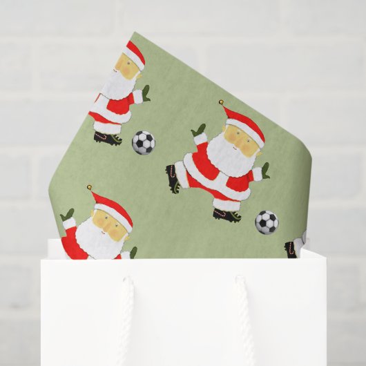 サッカーのクリスマス 薄葉紙 (ギフトバッグ)