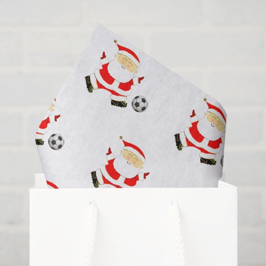 サッカーのクリスマス 薄葉紙 (ギフトバッグ)
