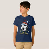 サッカーのクリスマス Tシャツ (正面フル)