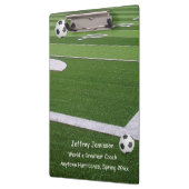 サッカーのクリップボード、世界で最も素晴らしいサッカーのコーチ クリップボード (左)