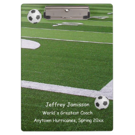 サッカーのクリップボード、世界で最も素晴らしいサッカーのコーチ クリップボード