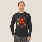 サッカーのクレストデザイン トライブレンドTシャツ (正面全体)